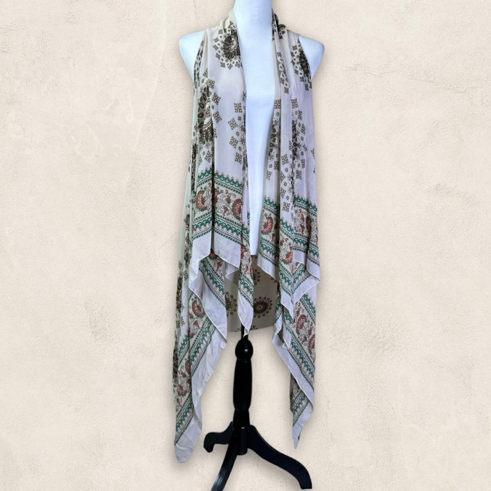 BOHEMIAN Chiffon Mandala Vest Size Small /Medium